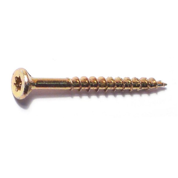 Saberdrive Wood Screw, #8, 1-3/4 in, Zinc Yellow Steel Flat Head Torx Drive, 4500 PK 50378 - main